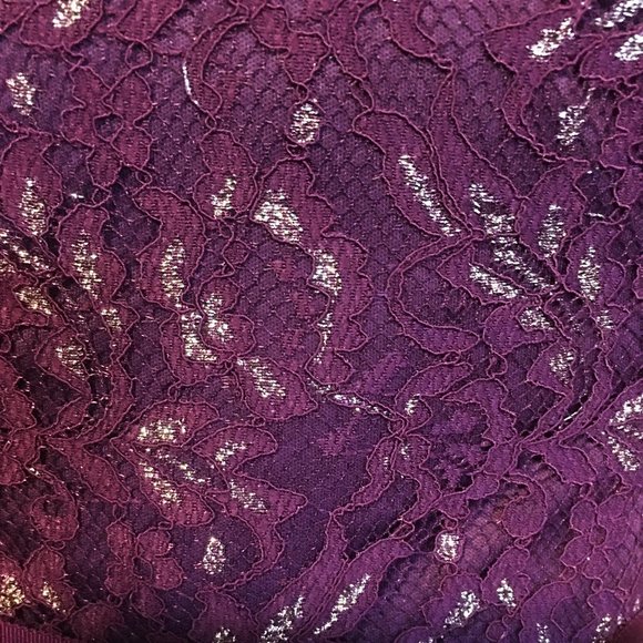 VERA WANG PRINCESS Strapless Purple Lace Mini Cocktail Dress - Picture 9 of 11